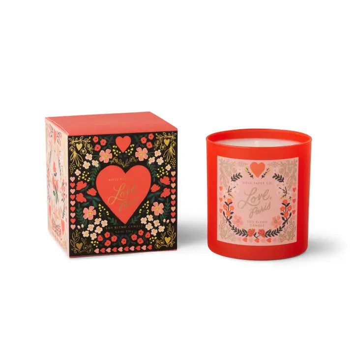 Rifle Paper Co Glass Candle - Love, Paris