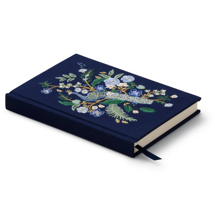 Rifle Paper Co Embroidered Journal - Peacock