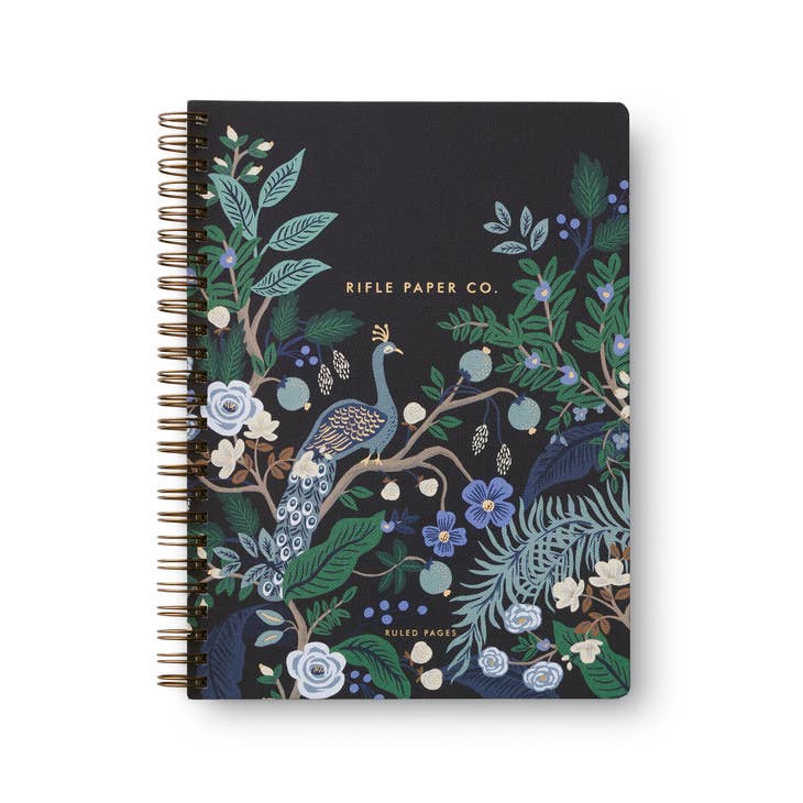 Rifle Paper Co Spiral Notebook - Peacock