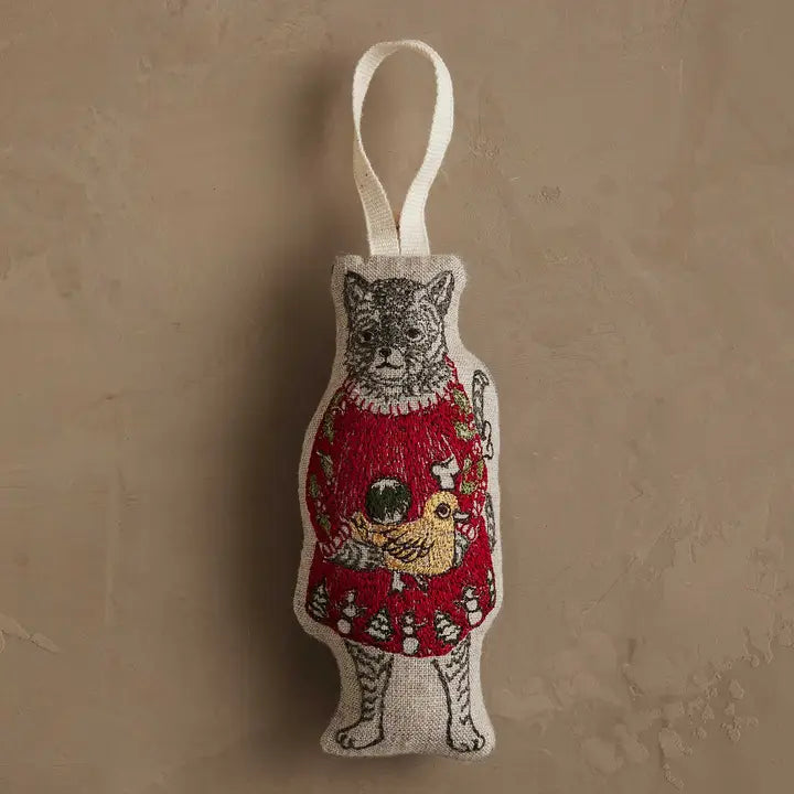 Cat with Gifts Ornament