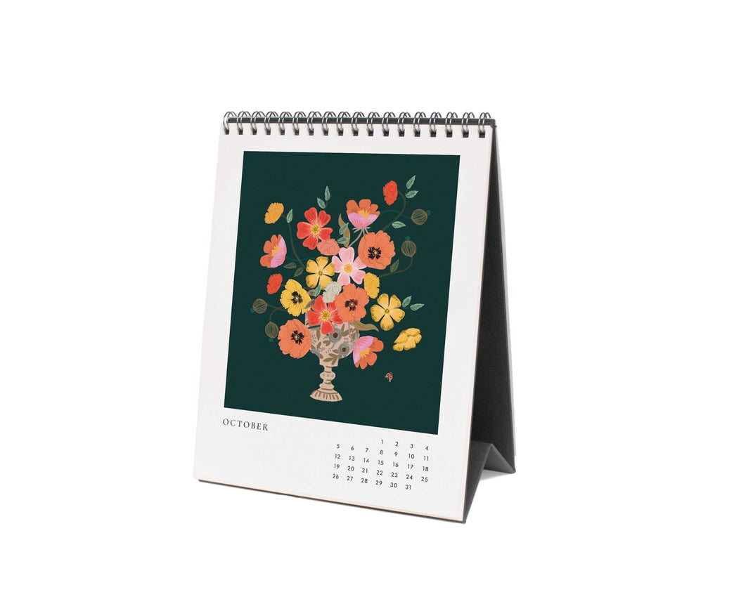 Rifle Paper Co 2025 Desk Calendar - Flower Studies