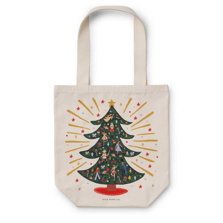 Rifle Paper Co Canvas Tote Bag - Holiday Tree