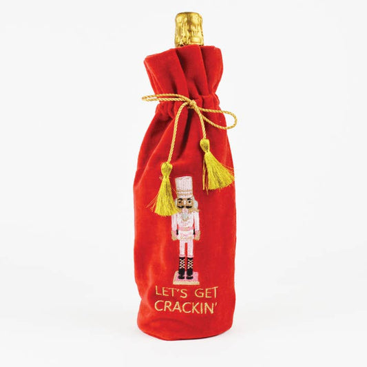 Embroidered Wine Bag - Nutcracker