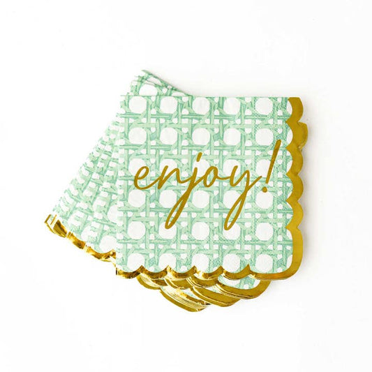 Cocktail Napkins - Green Cane
