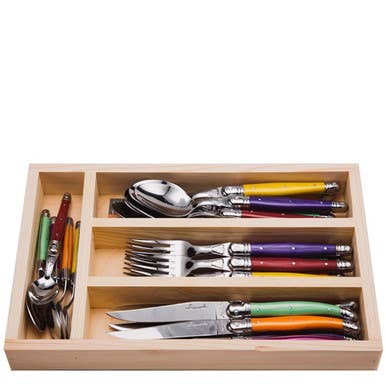 Jean Dubost 24 Pc Everyday Flatware Set - Fruity