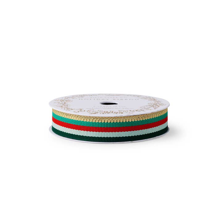 Rifle Paper Co Ribbon - Holiday Stripe Grosgrain