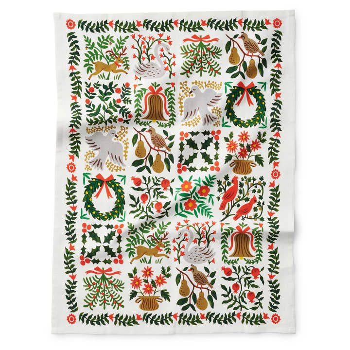 Rifle Paper Co Tea Towel - Christmastide