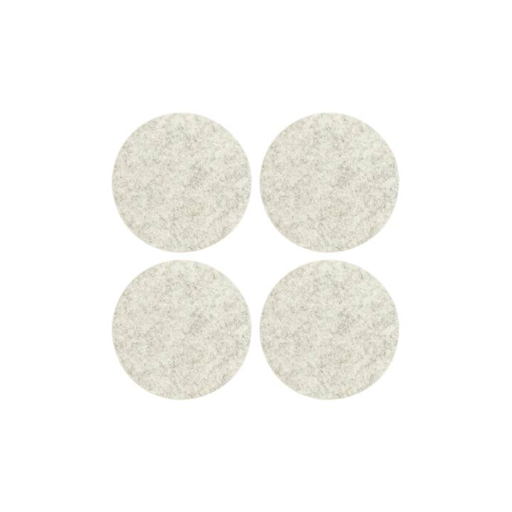 Graf Round Coaster Pack - Heather White