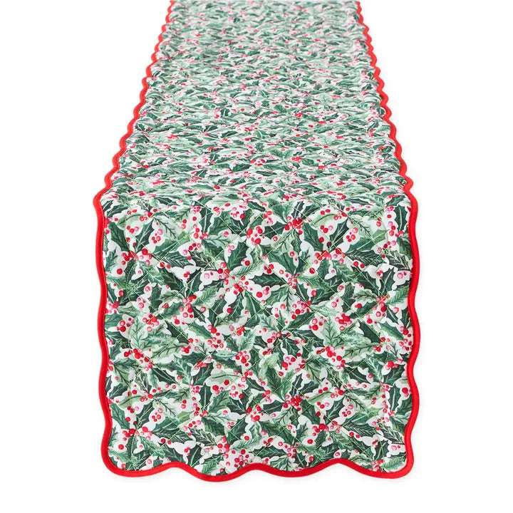Holly Jolly Quilted Table Runner