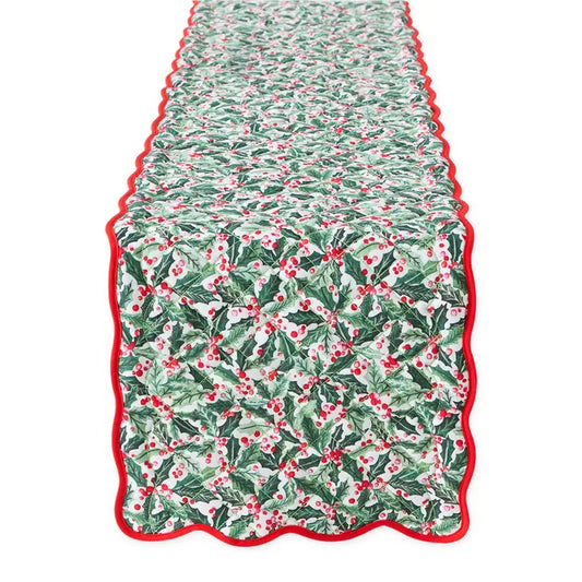 Holly Jolly Quilted Table Runner