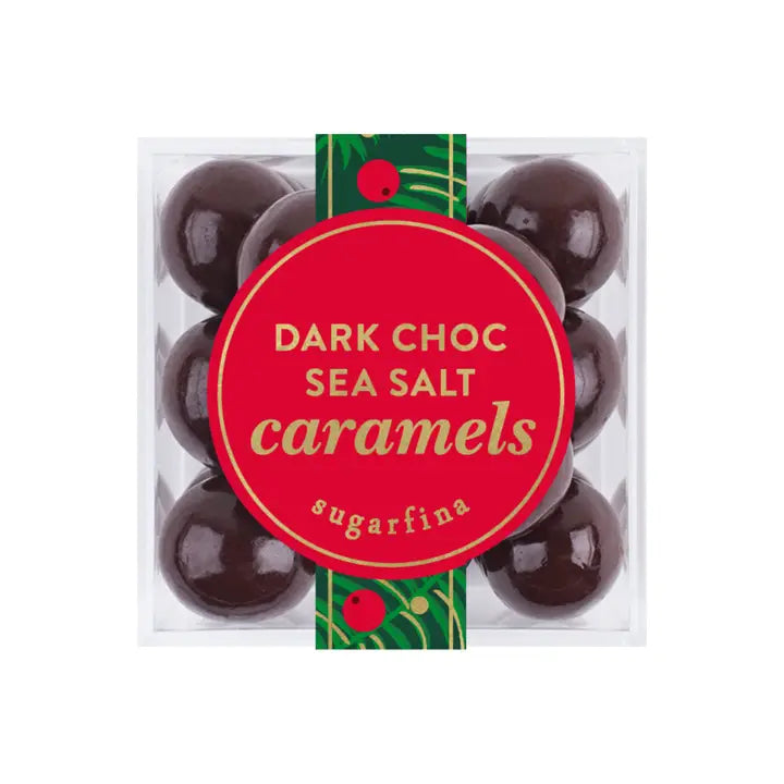 Holiday Dark Chocolate Sea Salt Caramels