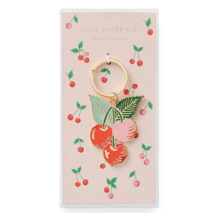 Rifle Paper Co Enamel Keychain - Cherries