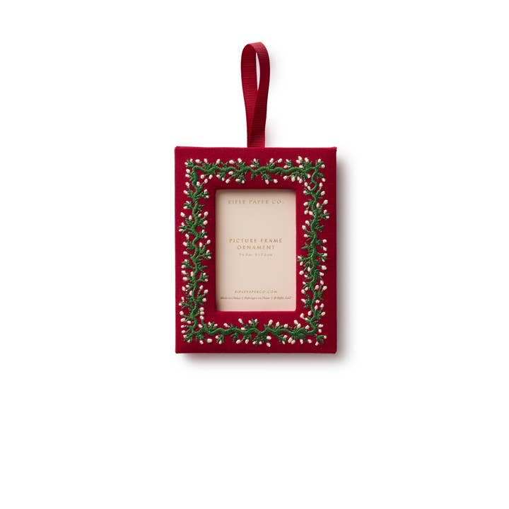 Rifle Paper Co Embroidered Frame Ornament - Garland
