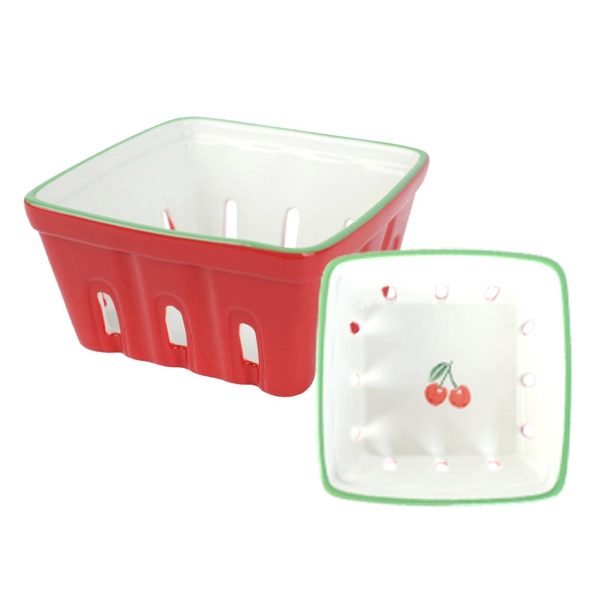 Fruit Ceramic Berry Basket - Cherry