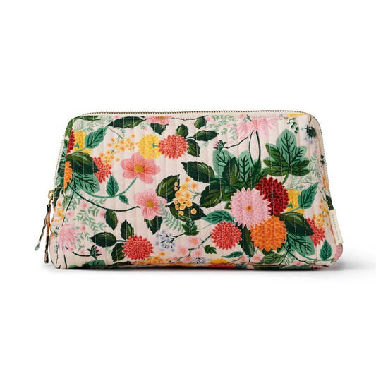 Rifle Paper Co Quilted Large Cosmetic Pouch - Dahlia