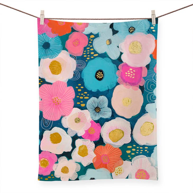 Floral TIme Tea Towel