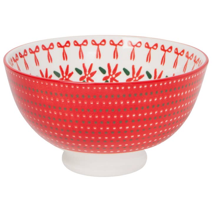 Coupe Stamped Bowl - Wreaths