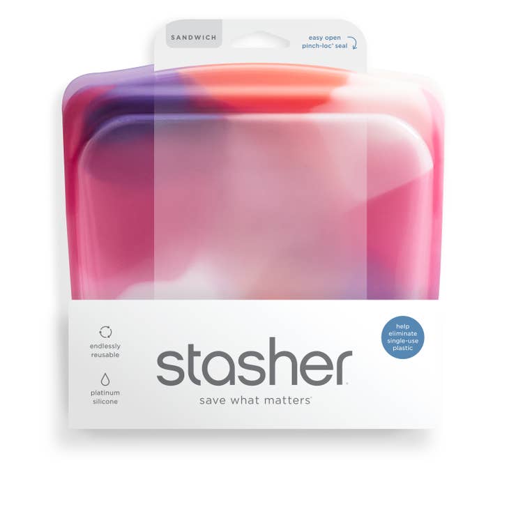 Stasher Sandwich Bag - Tie Dye Pink
