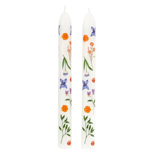 Tapered Candle - Boho Flowers