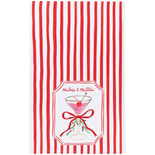 Mistletoe & Martinis Tea Towel