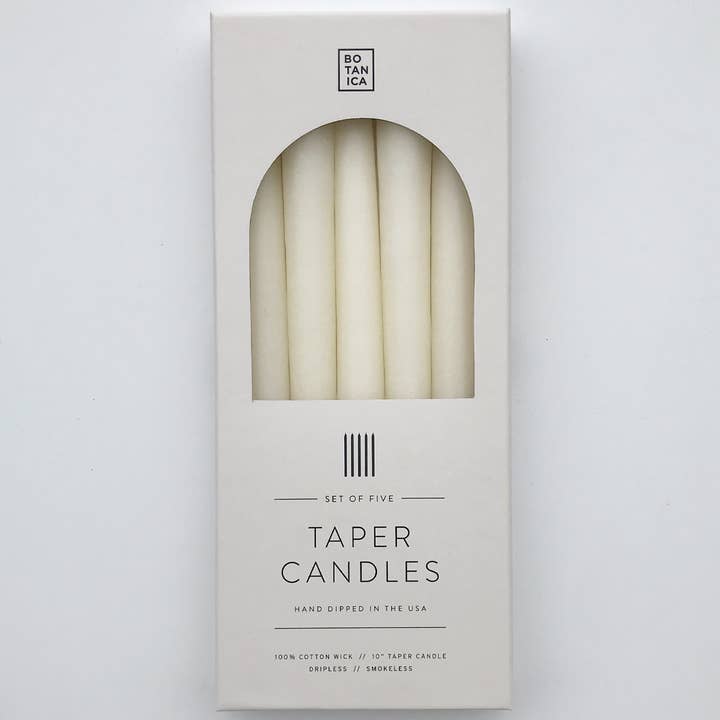 Natural Taper Candles - White