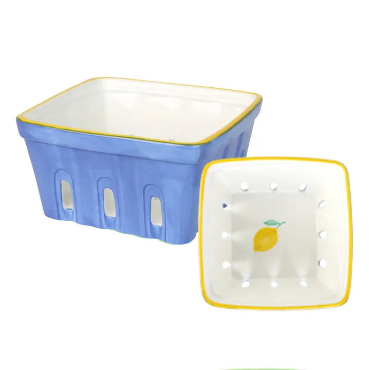 Fruit Ceramic Berry Basket - Lemon