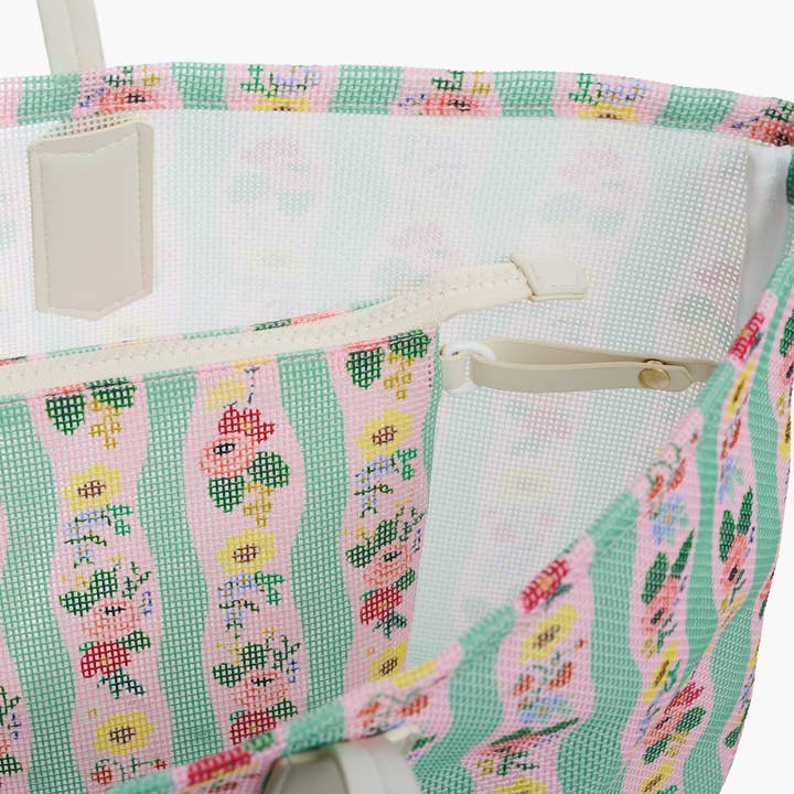 Rifle Paper Co Mesh Tote and Pouch - Climbing Roses