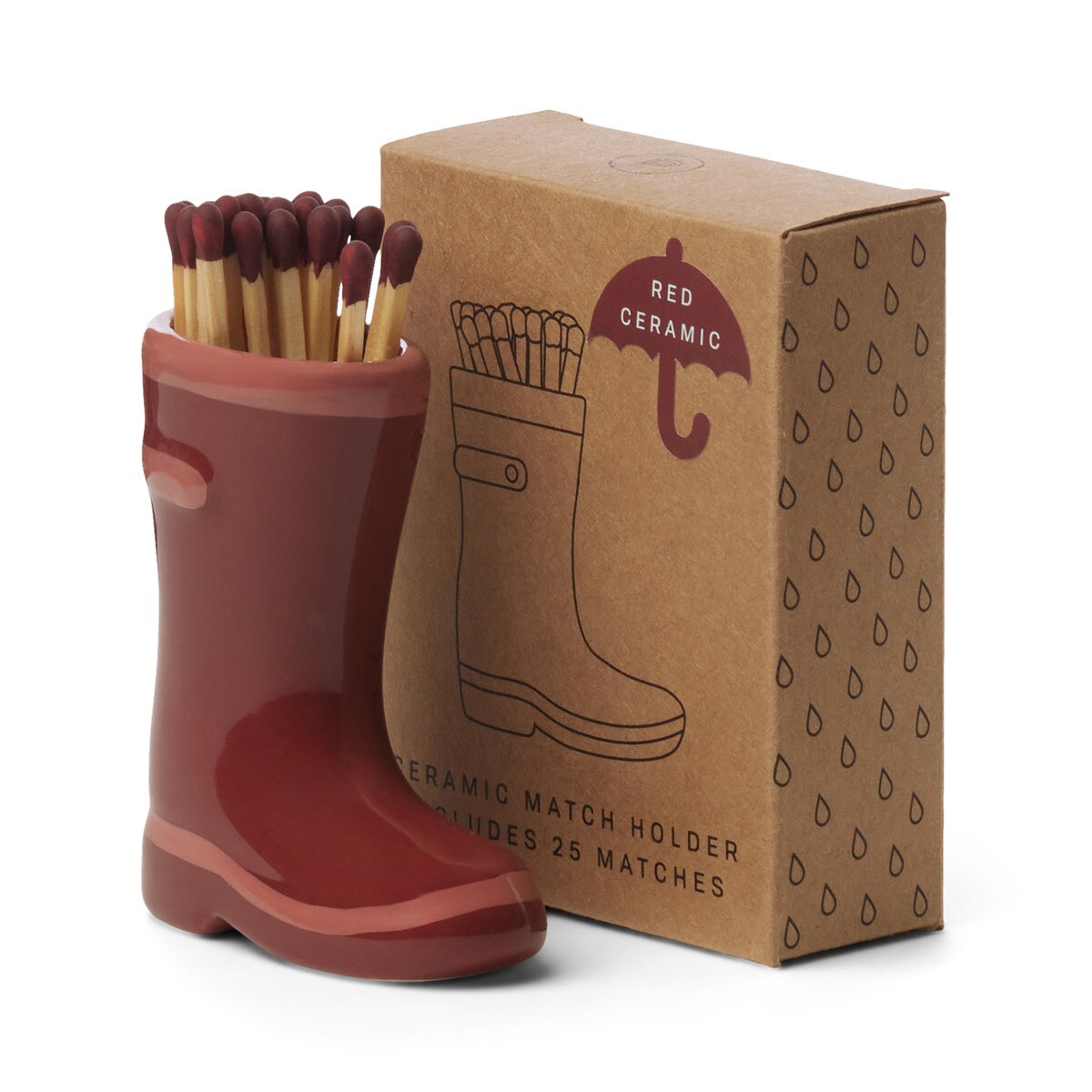 Wellington Boot Matches - Dark Red