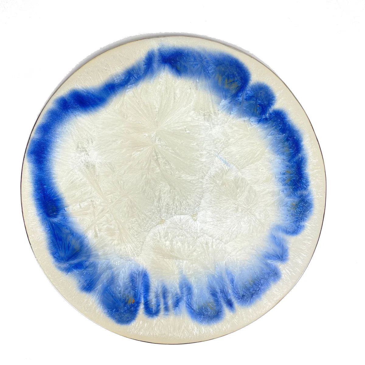 Borealis Medium Lazy Susan - White with Blue