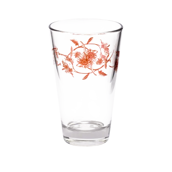 Vintage Flower Juice Glass