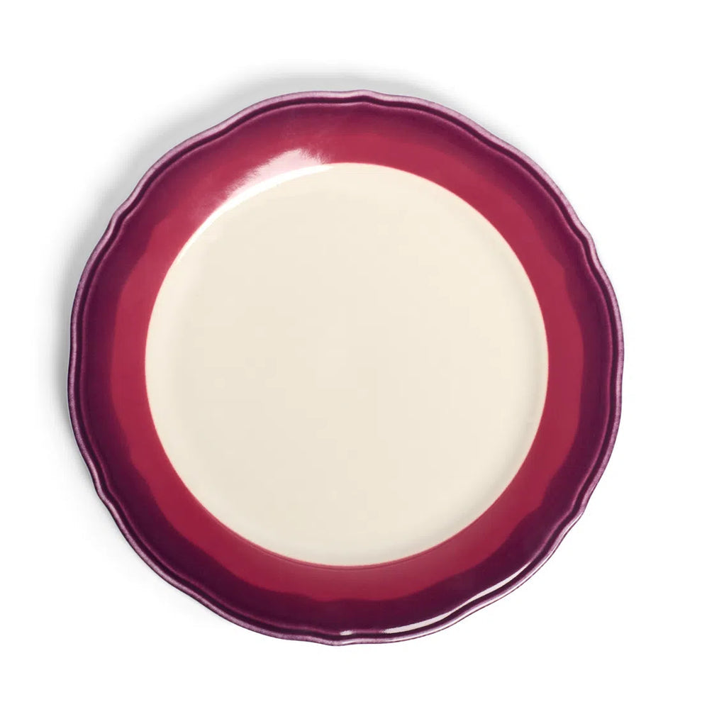 2-Tone Scallop - Garnet/Beet - Dinner Plate