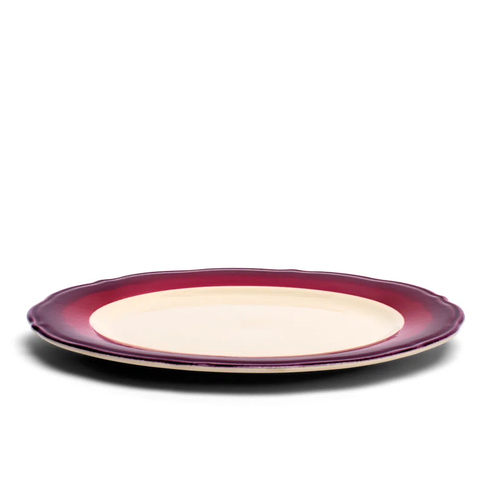 2-Tone Scallop - Garnet/Beet - Dinner Plate