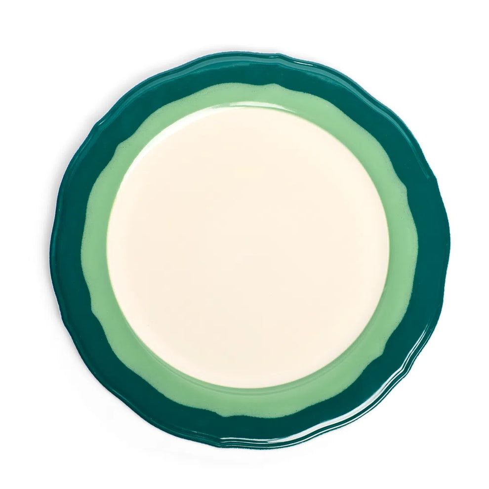 2-Tone Scallop - Teal/Seagreen - Dinner Plate