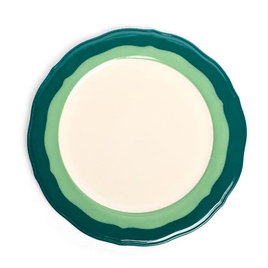 2-Tone Scallop - Teal/Seagreen - Dinner Plate