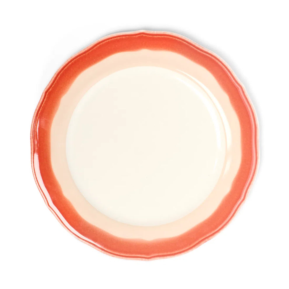 2-Tone Scallop - Rust/Tan - Dinner Plate