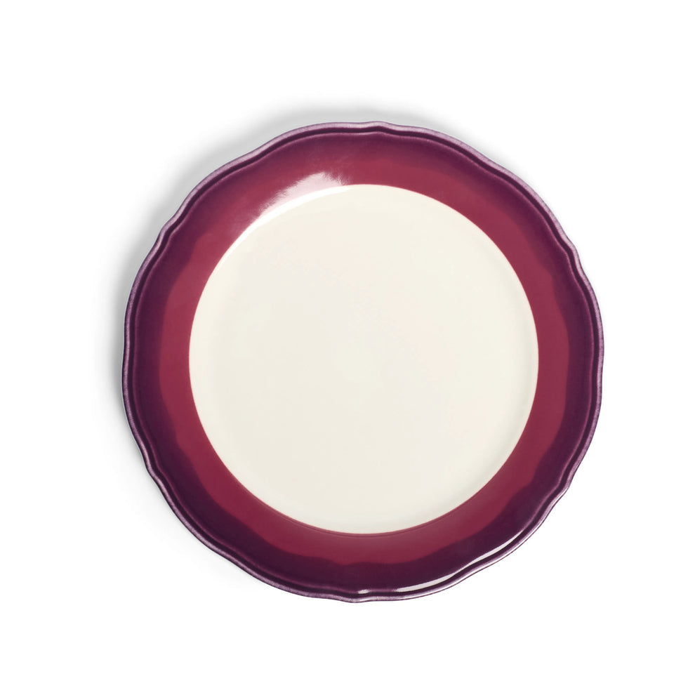 2-Tone Scallop - Garnet/Beet - Salad Plate