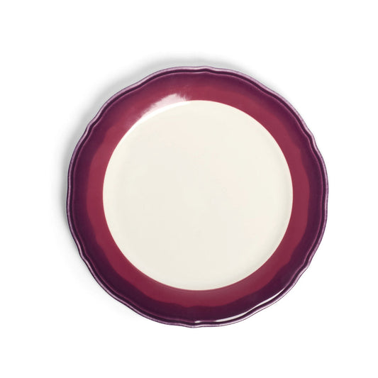 2-Tone Scallop - Garnet/Beet - Salad Plate