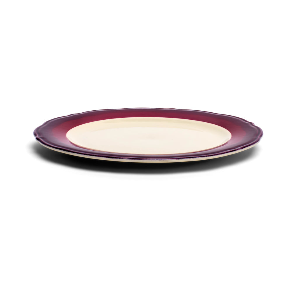 2-Tone Scallop - Garnet/Beet - Salad Plate