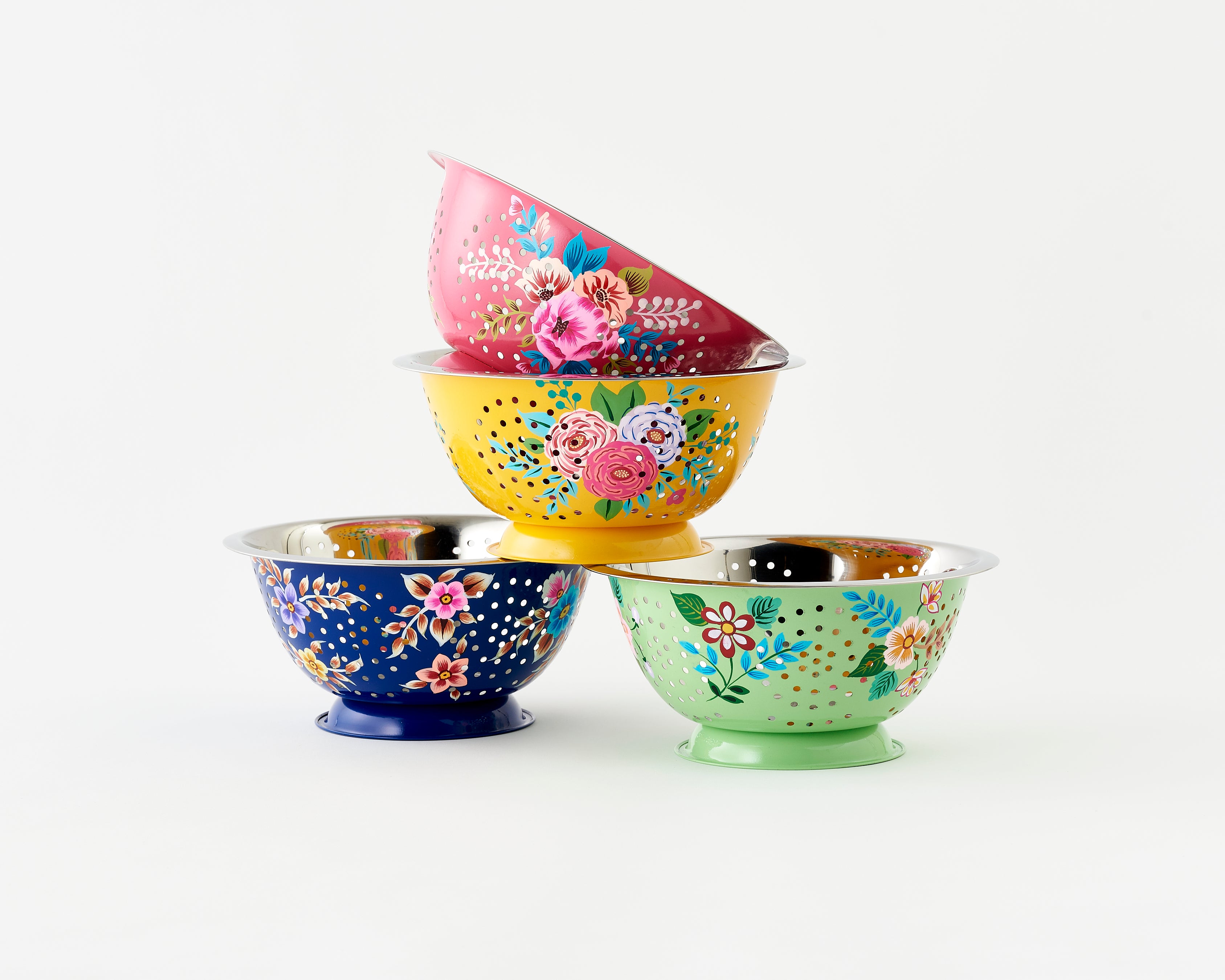 Hand Painted Floral Colander – Relish Decor