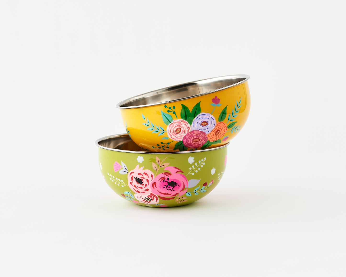 Hand Painted Floral Salad Bowl- Assorted