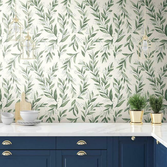 Magnolia Home Olive Branch Wallpaper - Olive Grove