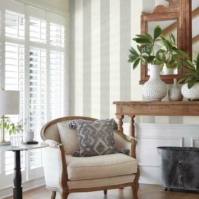 Magnolia Home Thread Stripe Wallpaper - Black