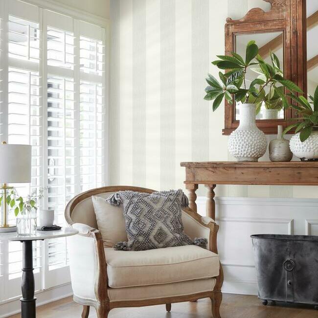 Magnolia Home Thread Stripe Wallpaper - Blue Gray