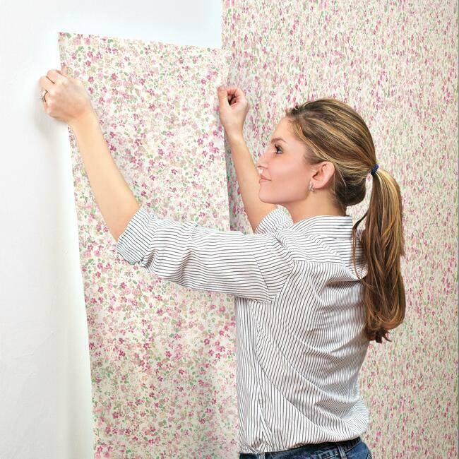 Magnolia Home Meadow Wallpaper - Azalea Pink