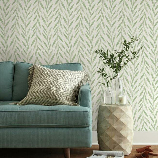 Magnolia Home Willow Wallpaper - Light Green
