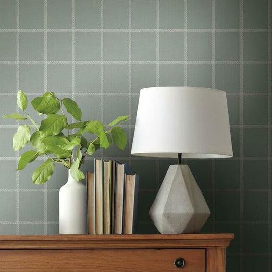 Magnolia Home Sunday Best Wallpaper - White and Gray