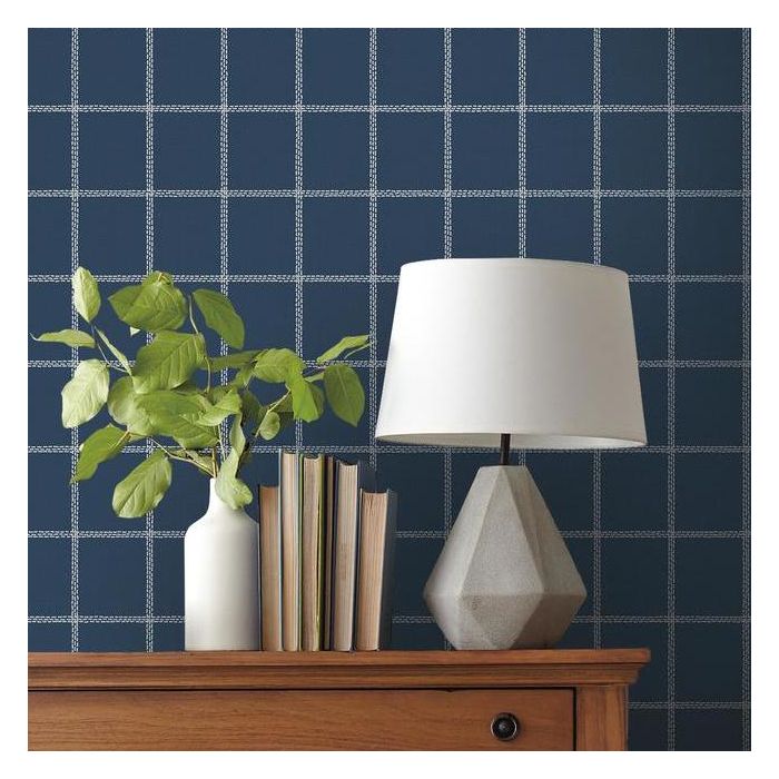 Magnolia Home Sunday Best Peel & Stick Wallpaper - White and Navy