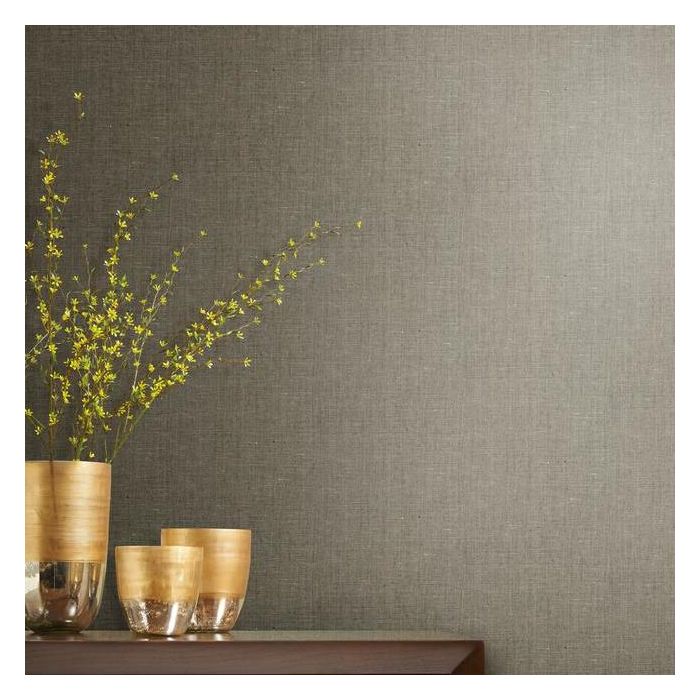 Magnolia Home Crosscloth String Wallpaper - Black and Gray