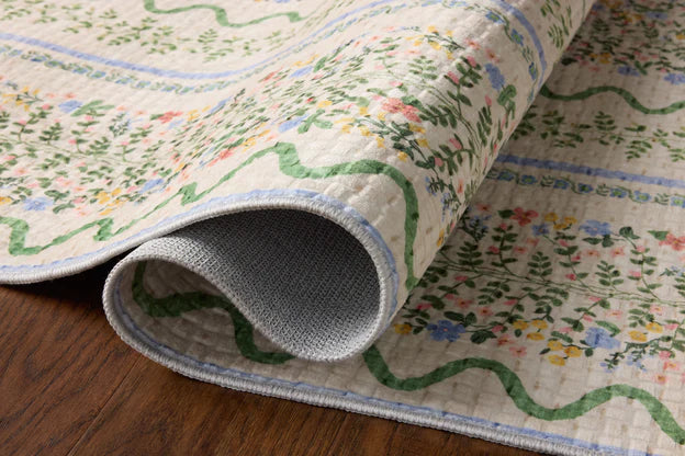 Rifle Paper Co x Loloi Orchard Wildwood Vines Washable Rug - Ivory