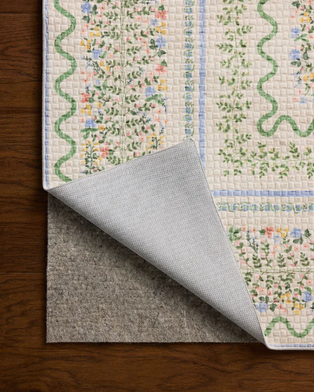 Rifle Paper Co x Loloi Orchard Wildwood Vines Washable Rug - Ivory